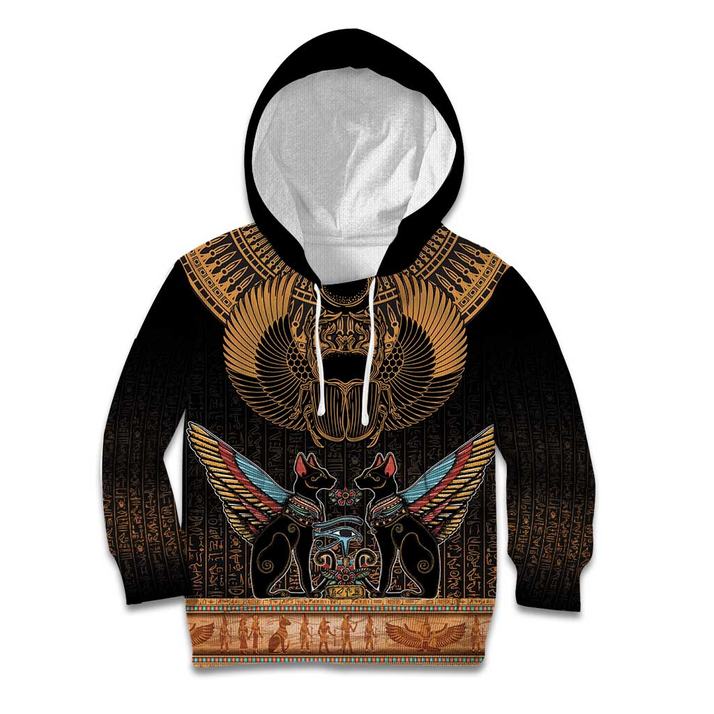 The Scarab Beetle Kid Hoodie Egyptian Hieroglyphs Alphabet