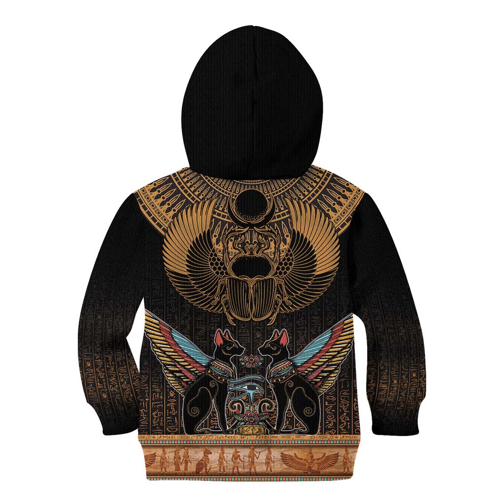 The Scarab Beetle Kid Hoodie Egyptian Hieroglyphs Alphabet