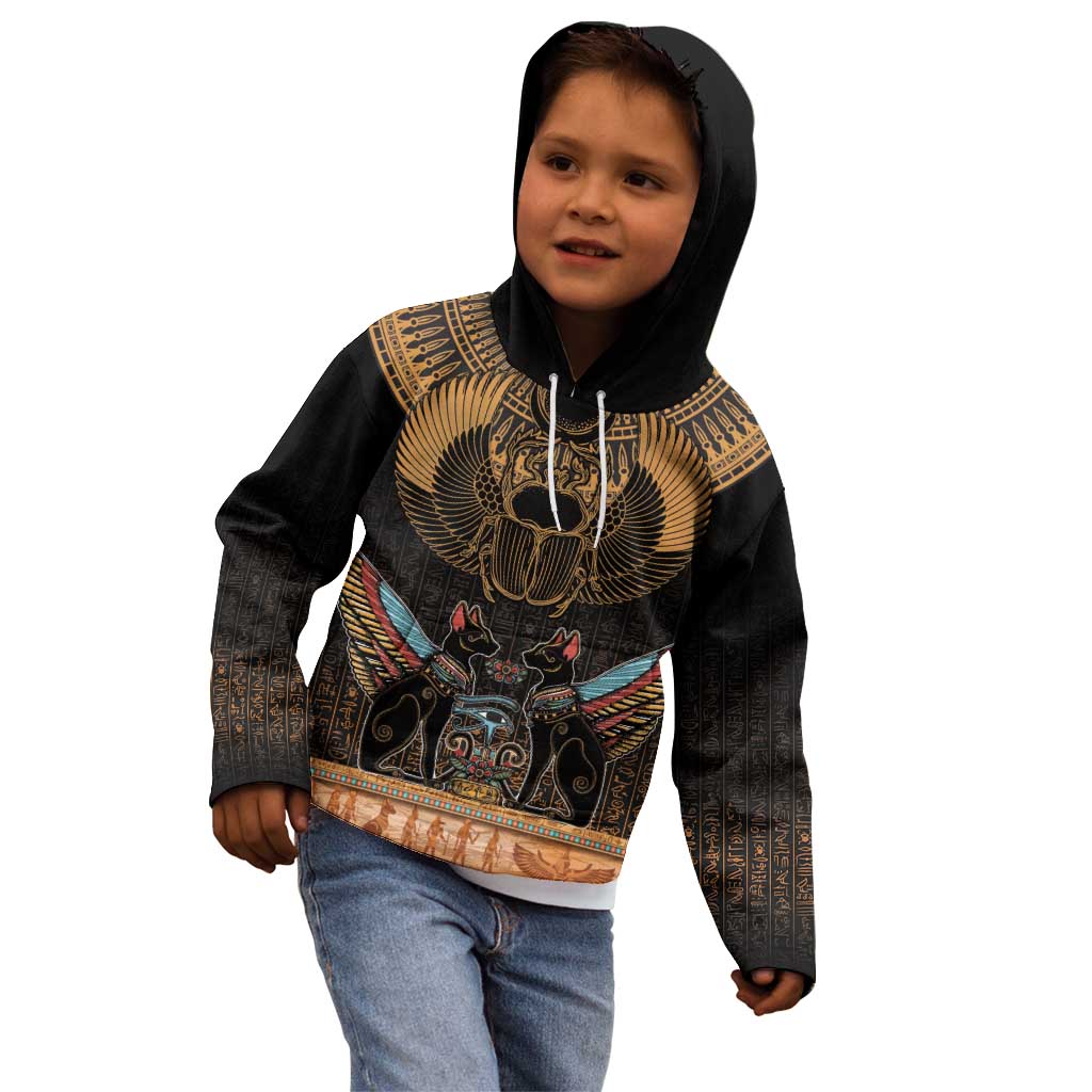 The Scarab Beetle Kid Hoodie Egyptian Hieroglyphs Alphabet