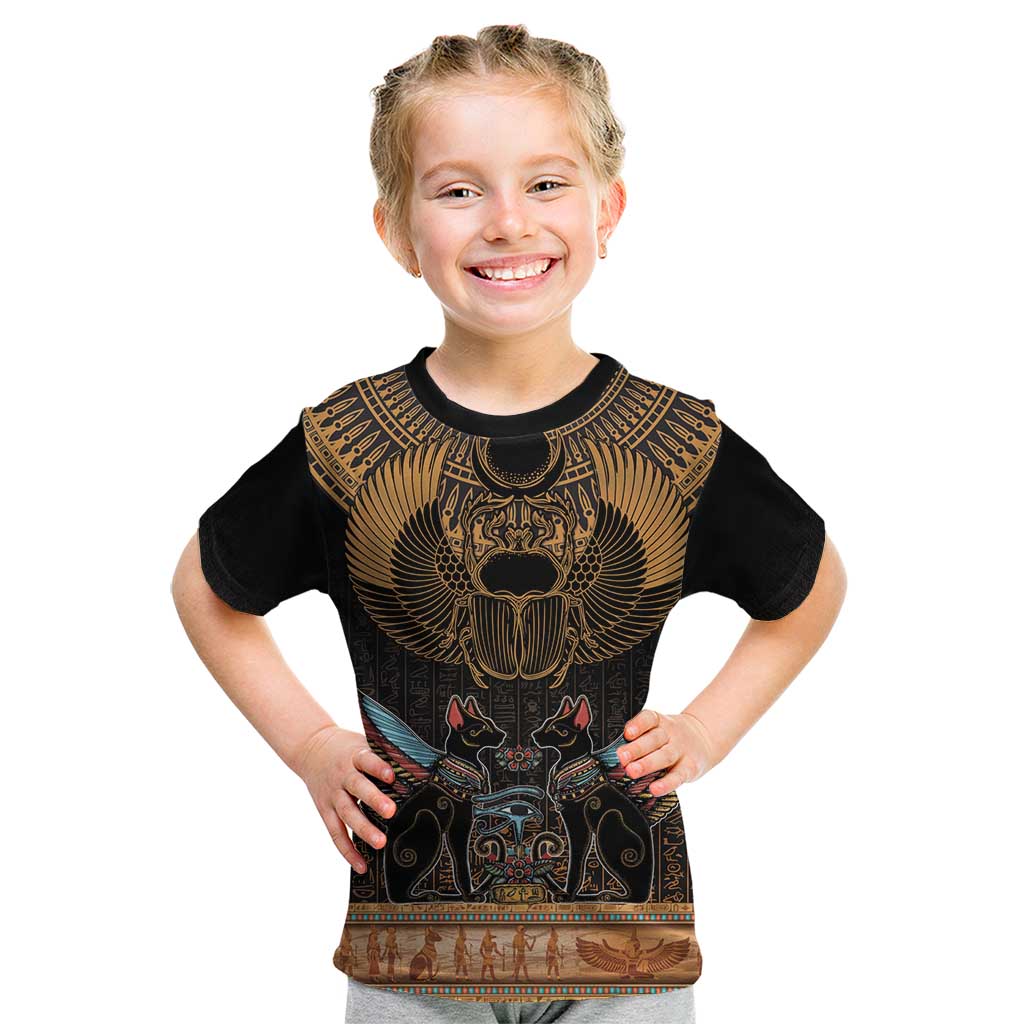 The Scarab Beetle Kid T Shirt Egyptian Hieroglyphs Alphabet