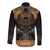 The Scarab Beetle Long Sleeve Button Shirt Egyptian Hieroglyphs Alphabet