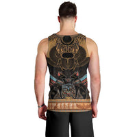 The Scarab Beetle Men Tank Top Egyptian Hieroglyphs Alphabet