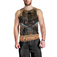 The Scarab Beetle Men Tank Top Egyptian Hieroglyphs Alphabet