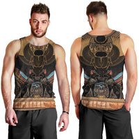 The Scarab Beetle Men Tank Top Egyptian Hieroglyphs Alphabet