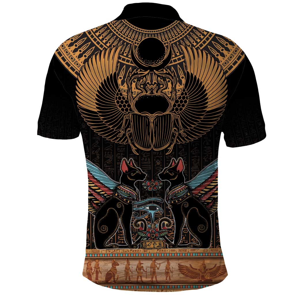 The Scarab Beetle Polo Shirt Egyptian Hieroglyphs Alphabet