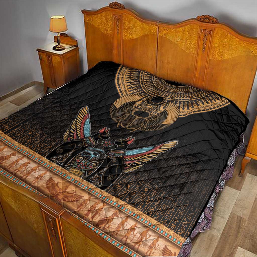 The Scarab Beetle Quilt Egyptian Hieroglyphs Alphabet