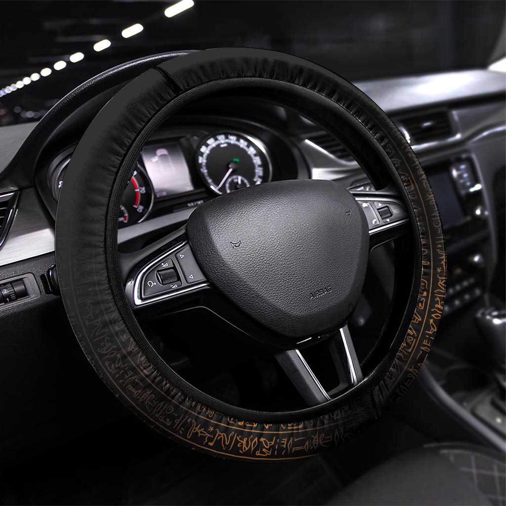 The Scarab Beetle Steering Wheel Cover Egyptian Hieroglyphs Alphabet