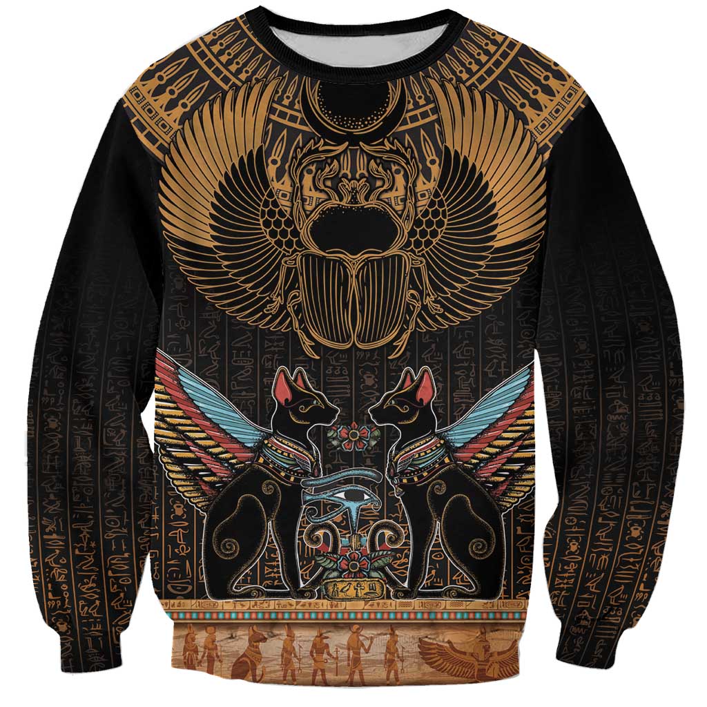 The Scarab Beetle Sweatshirt Egyptian Hieroglyphs Alphabet