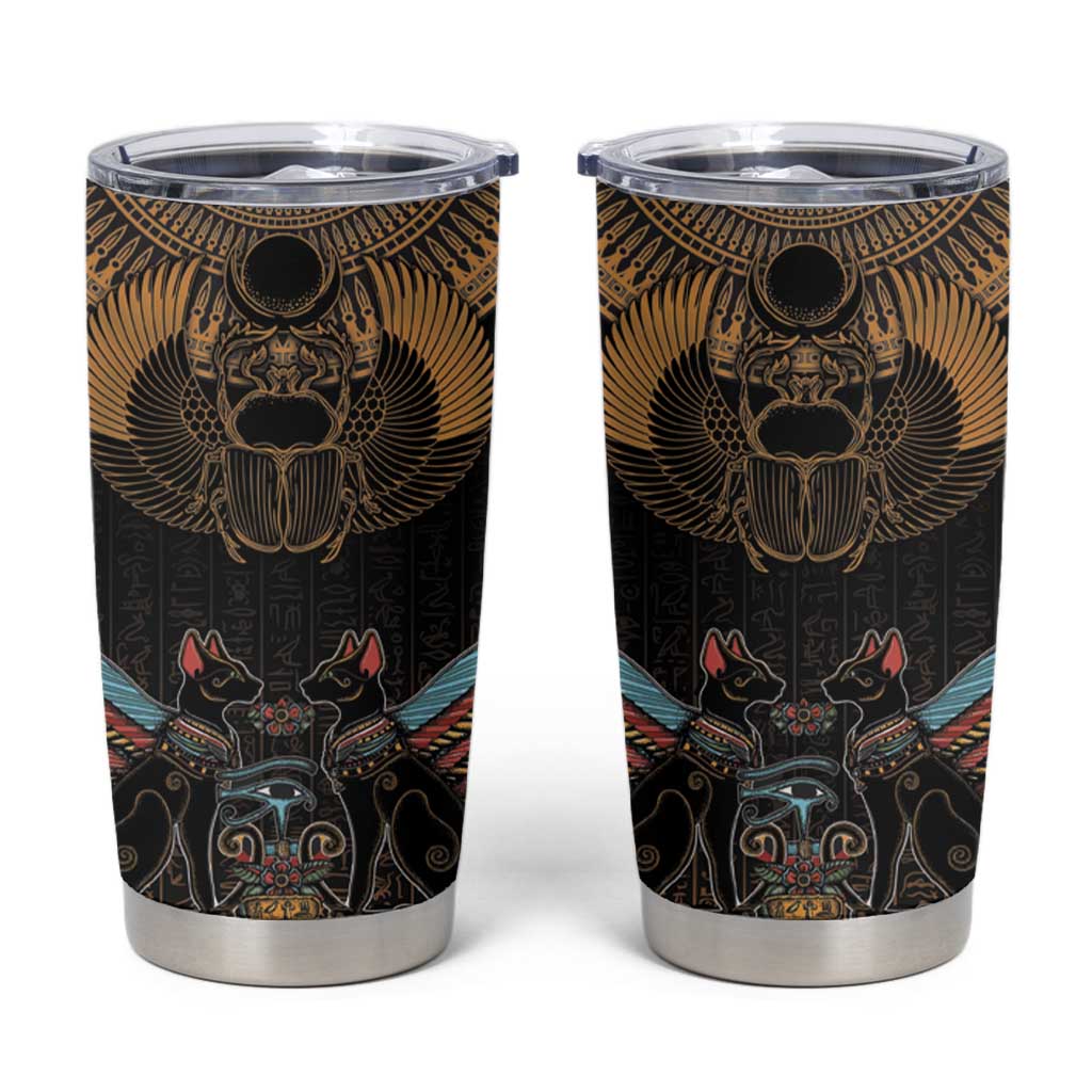 The Scarab Beetle Tumbler Cup Egyptian Hieroglyphs Alphabet