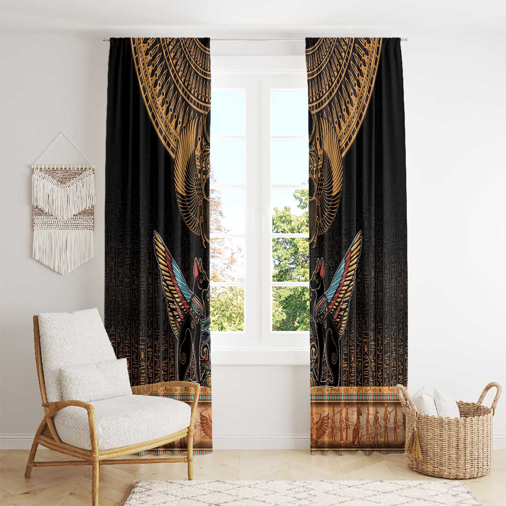 The Scarab Beetle Window Curtain Egyptian Hieroglyphs Alphabet