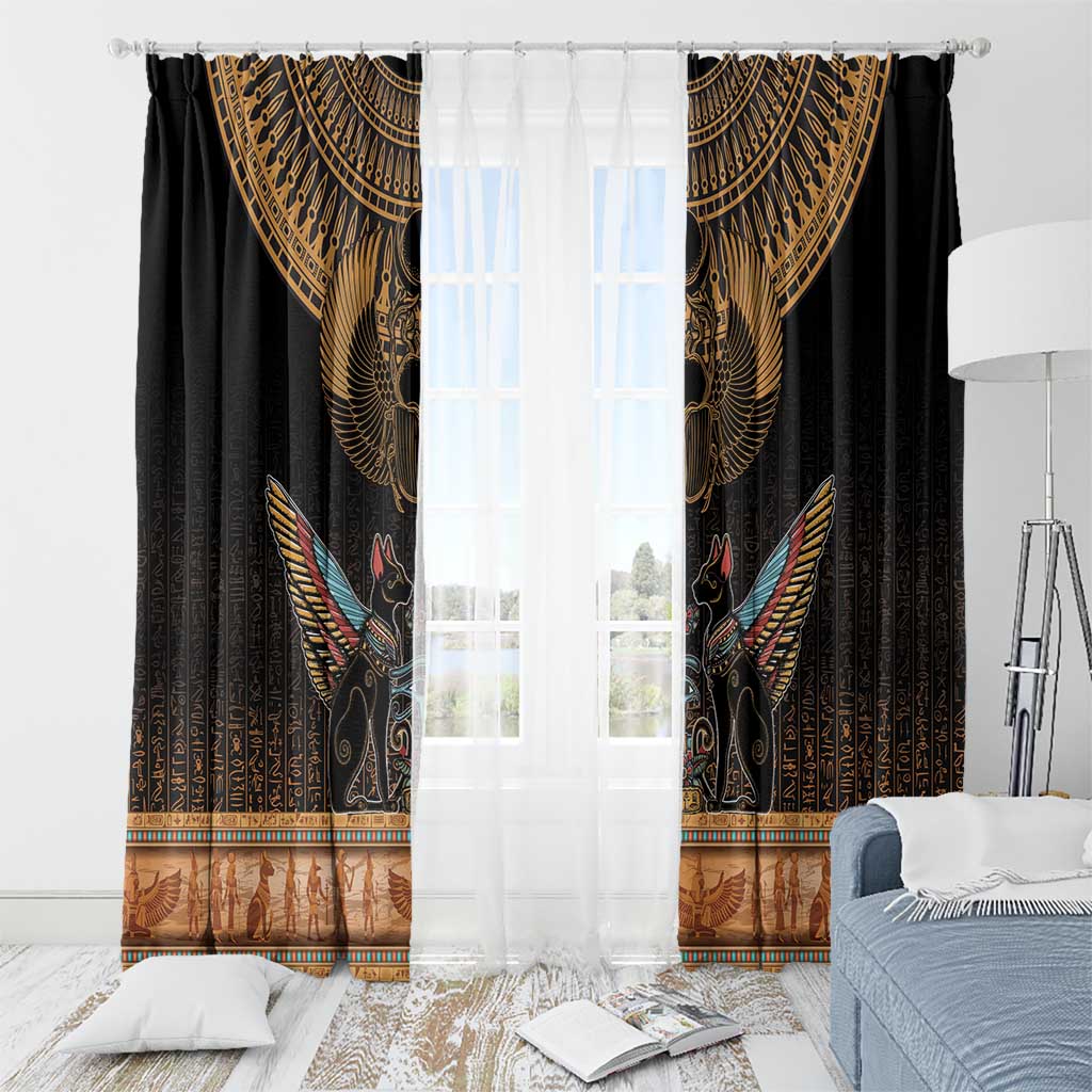 The Scarab Beetle Window Curtain Egyptian Hieroglyphs Alphabet