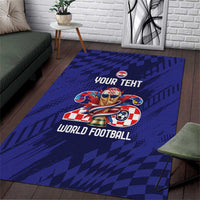 World Football Croatia 2026 Personalized Area Rug Mala Zemlja Veliki Snovi