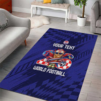 World Football Croatia 2026 Personalized Area Rug Mala Zemlja Veliki Snovi