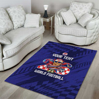 World Football Croatia 2026 Personalized Area Rug Mala Zemlja Veliki Snovi