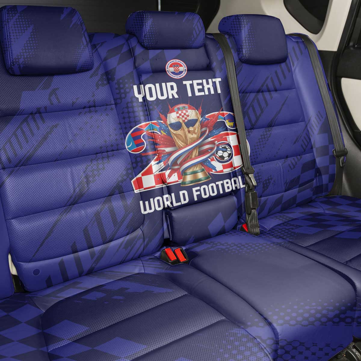 World Football Croatia 2026 Personalized Back Car Seat Cover Mala Zemlja Veliki Snovi