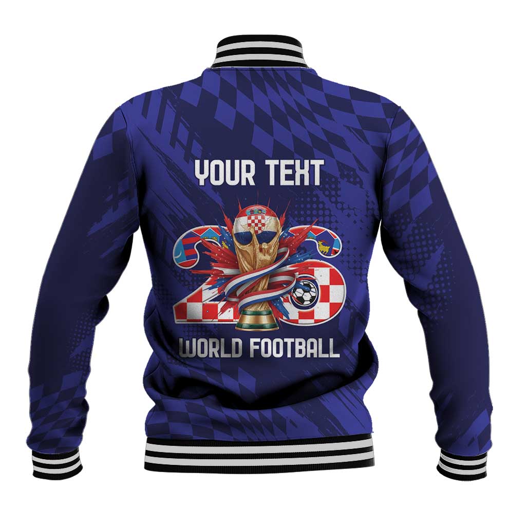 World Football Croatia 2026 Personalized Baseball Jacket Mala Zemlja Veliki Snovi