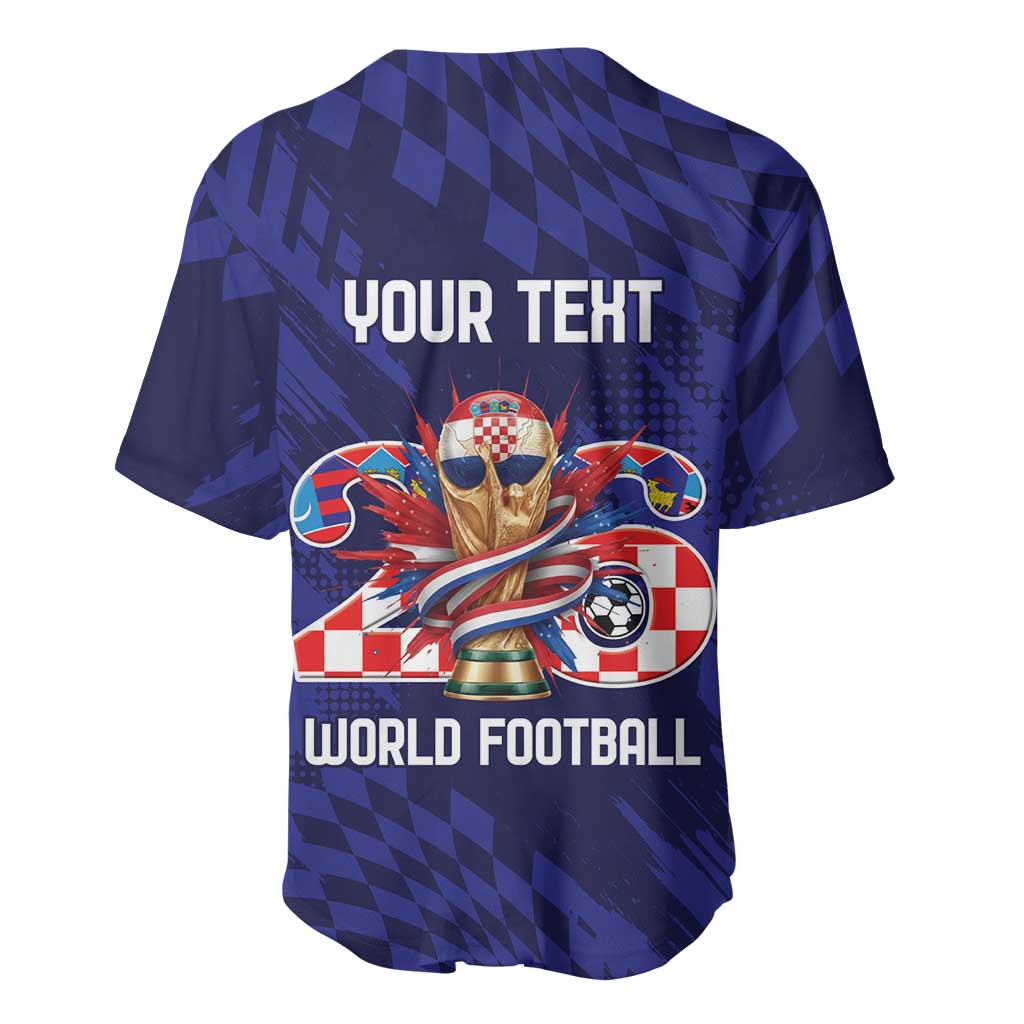 World Football Croatia 2026 Personalized Baseball Jersey Mala Zemlja Veliki Snovi