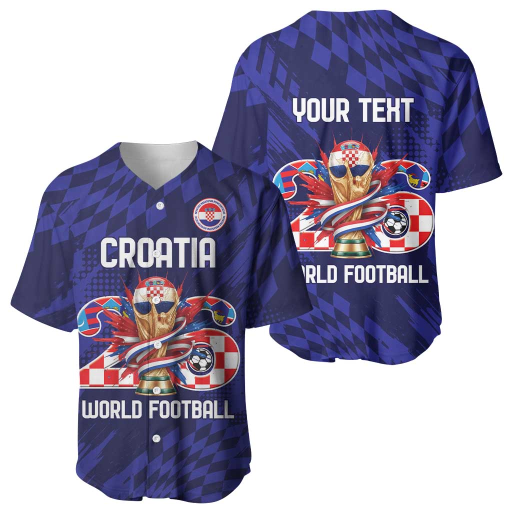 World Football Croatia 2026 Personalized Baseball Jersey Mala Zemlja Veliki Snovi