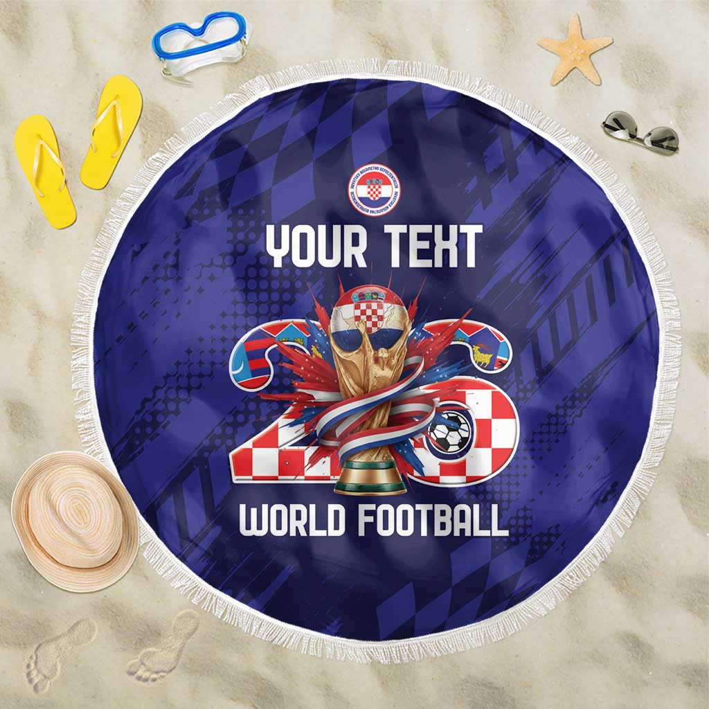 World Football Croatia 2026 Personalized Beach Blanket Mala Zemlja Veliki Snovi