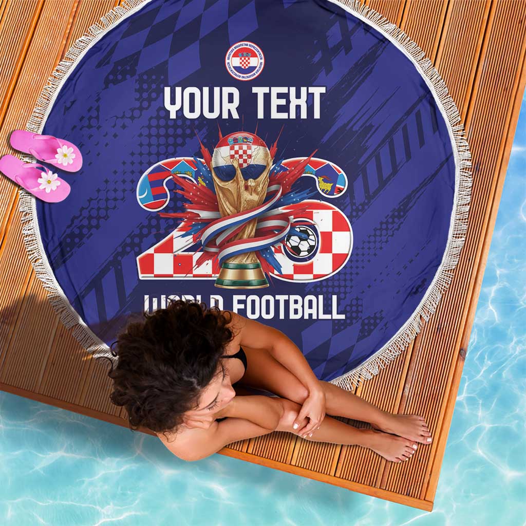 World Football Croatia 2026 Personalized Beach Blanket Mala Zemlja Veliki Snovi
