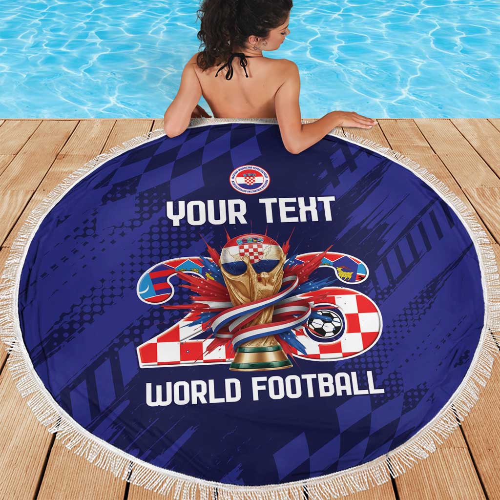World Football Croatia 2026 Personalized Beach Blanket Mala Zemlja Veliki Snovi