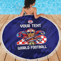 World Football Croatia 2026 Personalized Beach Blanket Mala Zemlja Veliki Snovi