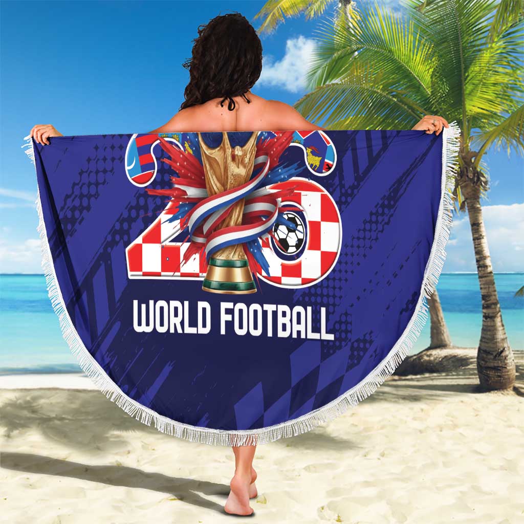 World Football Croatia 2026 Personalized Beach Blanket Mala Zemlja Veliki Snovi