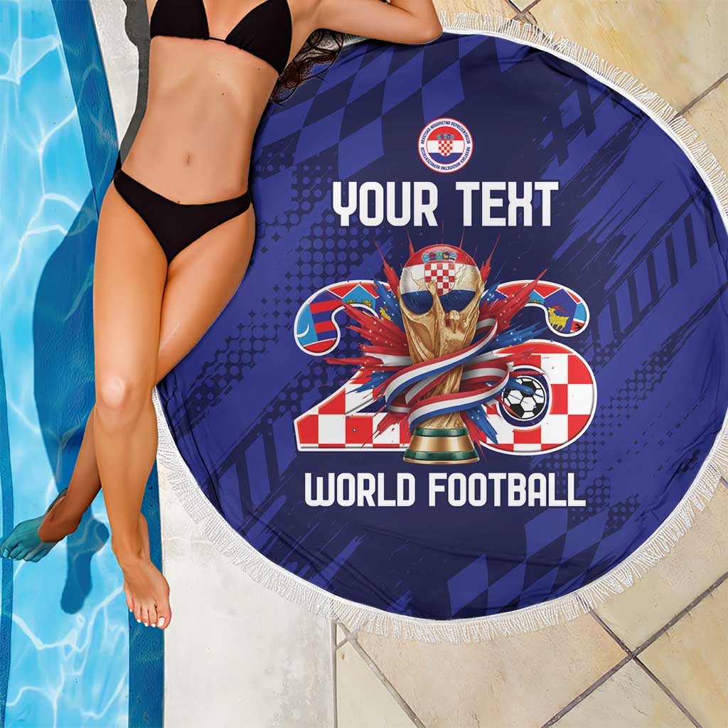 World Football Croatia 2026 Personalized Beach Blanket Mala Zemlja Veliki Snovi