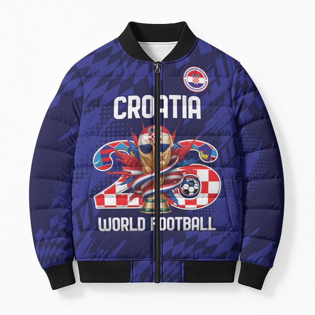 World Football Croatia 2026 Personalized Bomber Puffer Jacket Mala Zemlja Veliki Snovi