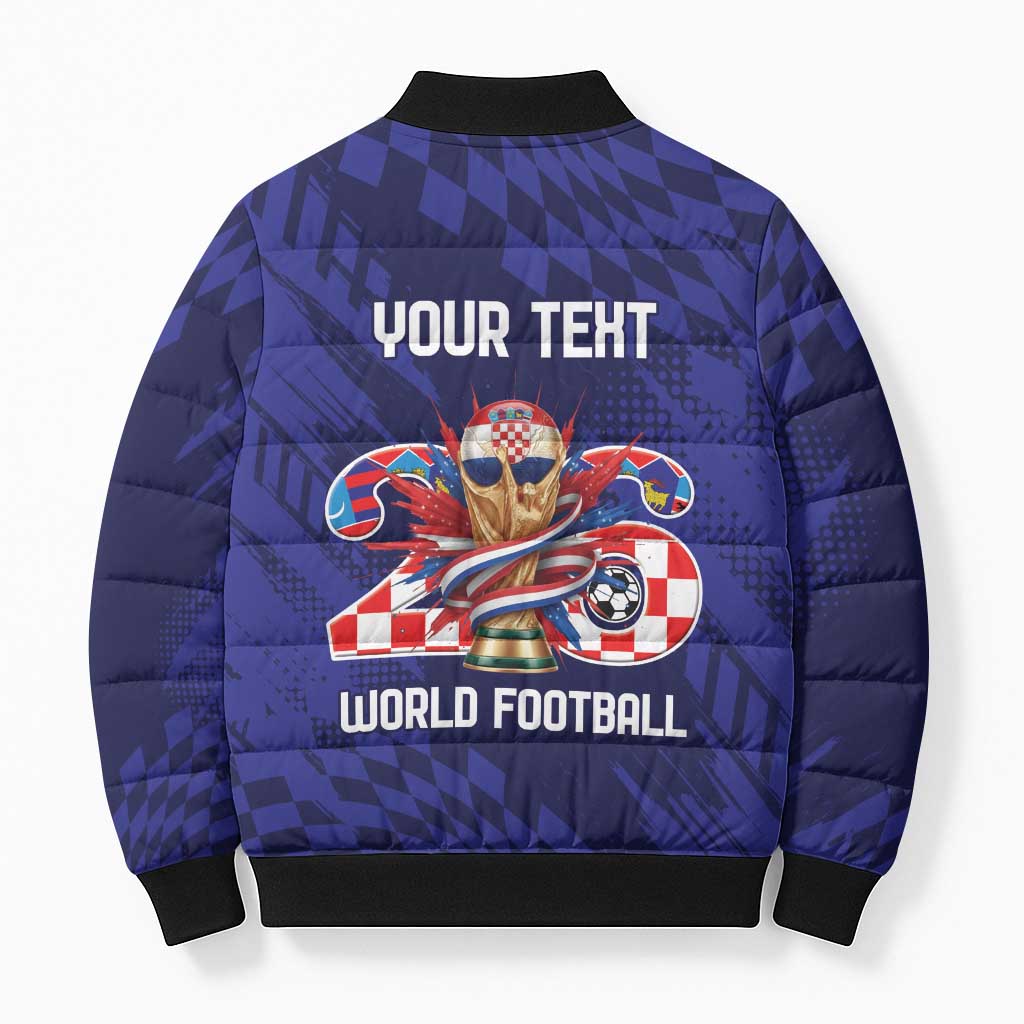 World Football Croatia 2026 Personalized Bomber Puffer Jacket Mala Zemlja Veliki Snovi