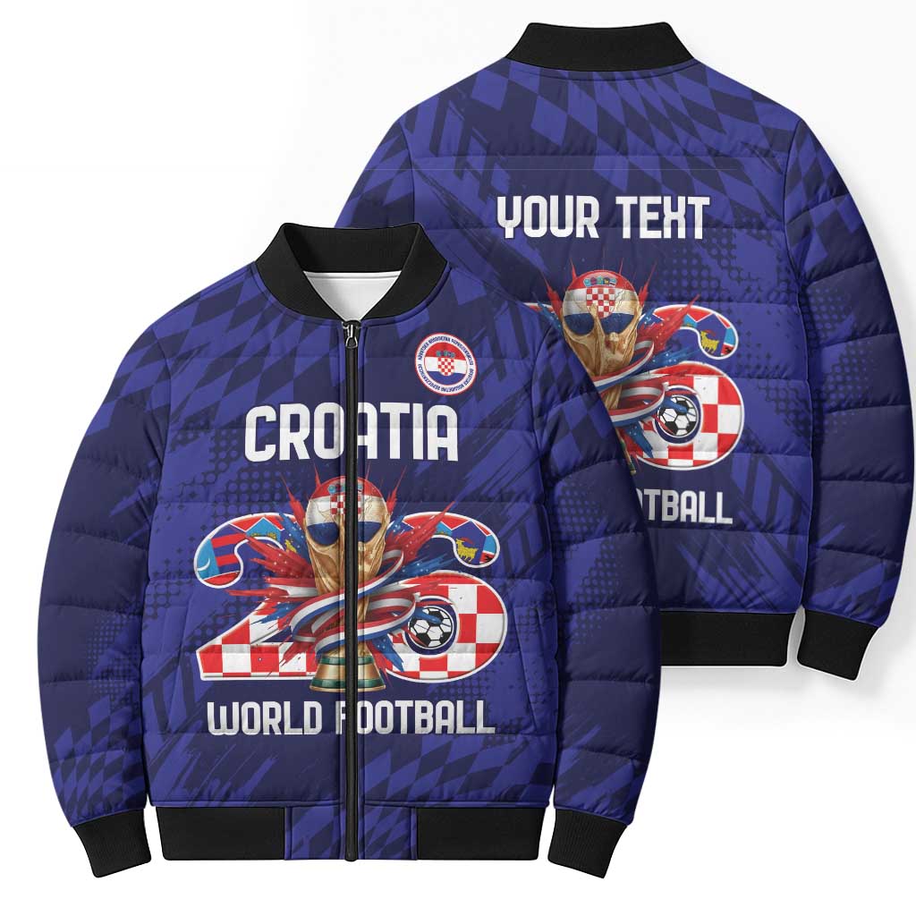 World Football Croatia 2026 Personalized Bomber Puffer Jacket Mala Zemlja Veliki Snovi