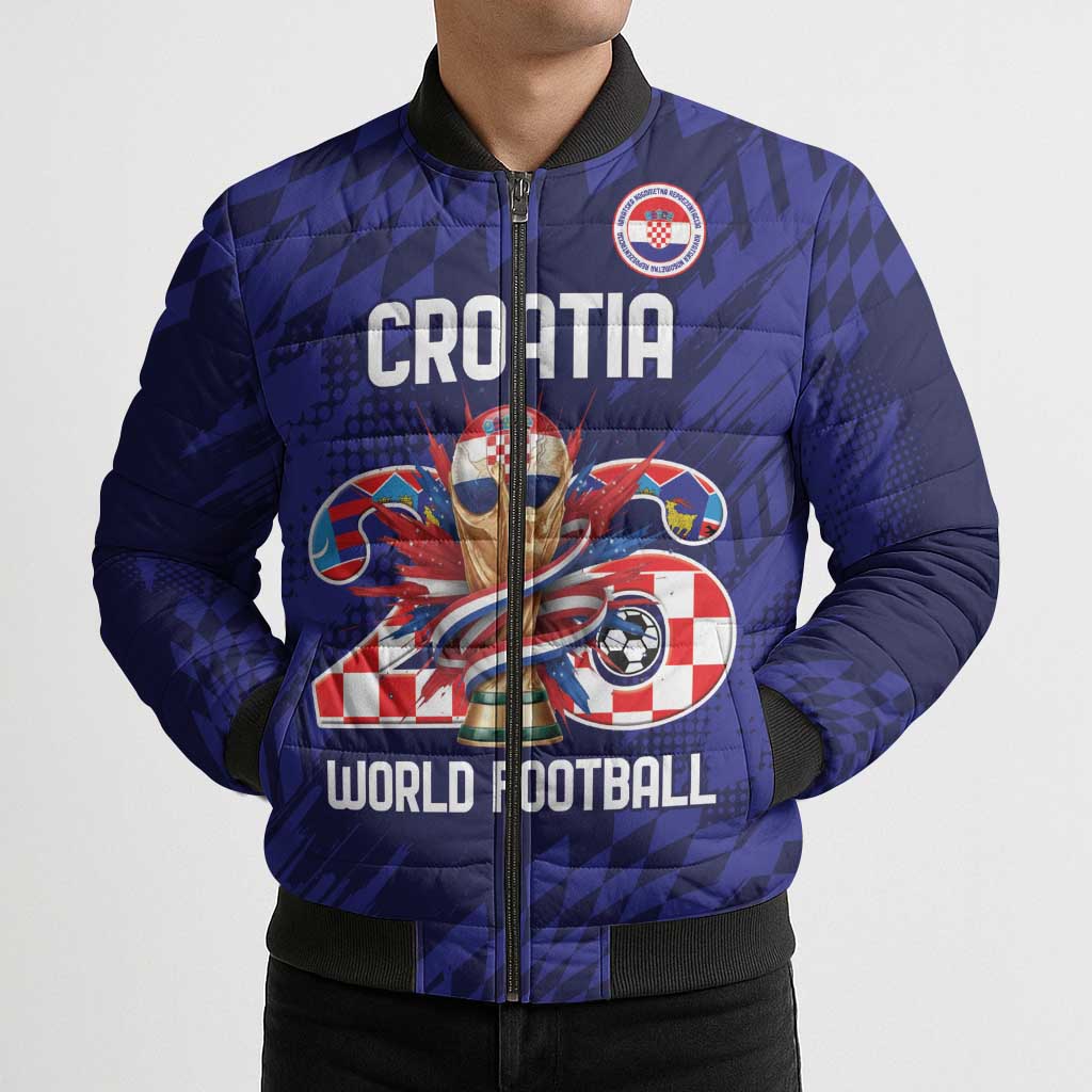 World Football Croatia 2026 Personalized Bomber Puffer Jacket Mala Zemlja Veliki Snovi