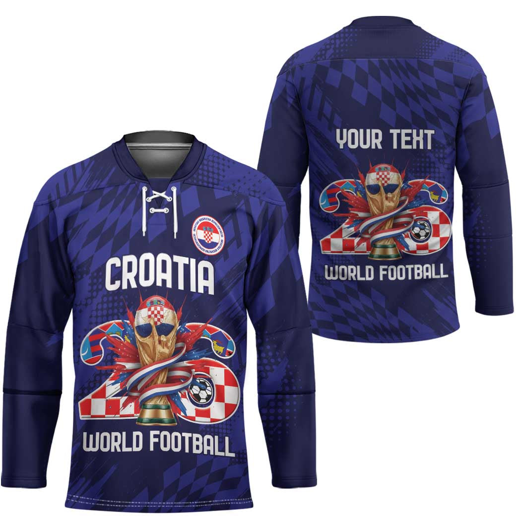 World Football Croatia 2026 Personalized Hockey Jersey Mala Zemlja Veliki Snovi