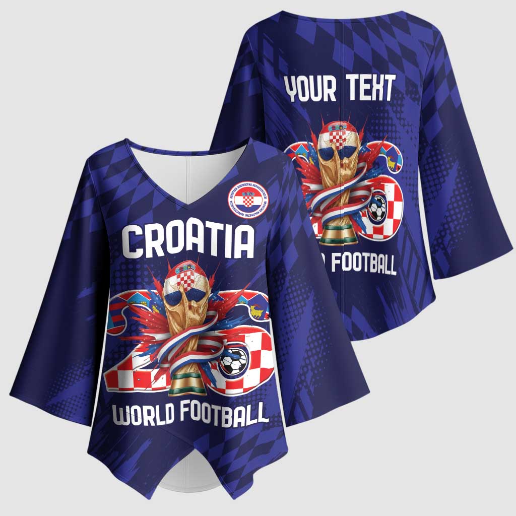 World Football Croatia 2026 Personalized Kimono Sleeve Blouse Mala Zemlja Veliki Snovi
