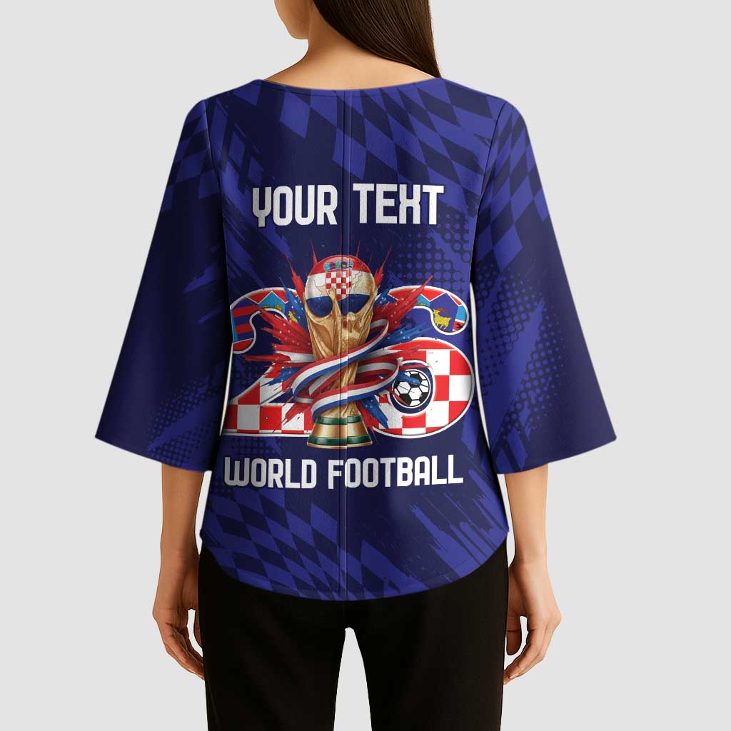 World Football Croatia 2026 Personalized Kimono Sleeve Blouse Mala Zemlja Veliki Snovi