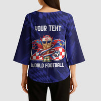 World Football Croatia 2026 Personalized Kimono Sleeve Blouse Mala Zemlja Veliki Snovi