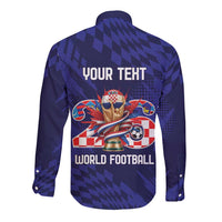 World Football Croatia 2026 Personalized Long Sleeve Button Shirt Mala Zemlja Veliki Snovi
