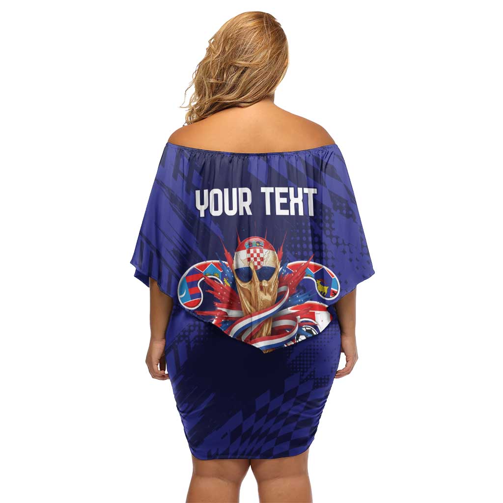 World Football Croatia 2026 Personalized Off Shoulder Short Dress Mala Zemlja Veliki Snovi