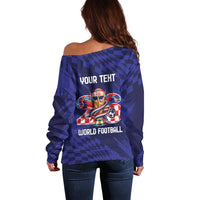 World Football Croatia 2026 Personalized Off Shoulder Sweater Mala Zemlja Veliki Snovi