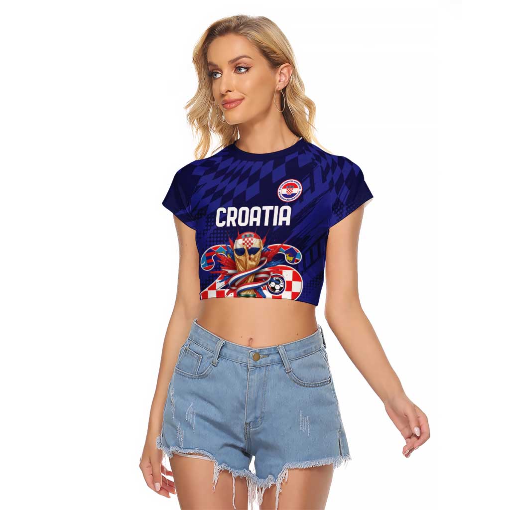 World Football Croatia 2026 Personalized Raglan Cropped T Shirt Mala Zemlja Veliki Snovi