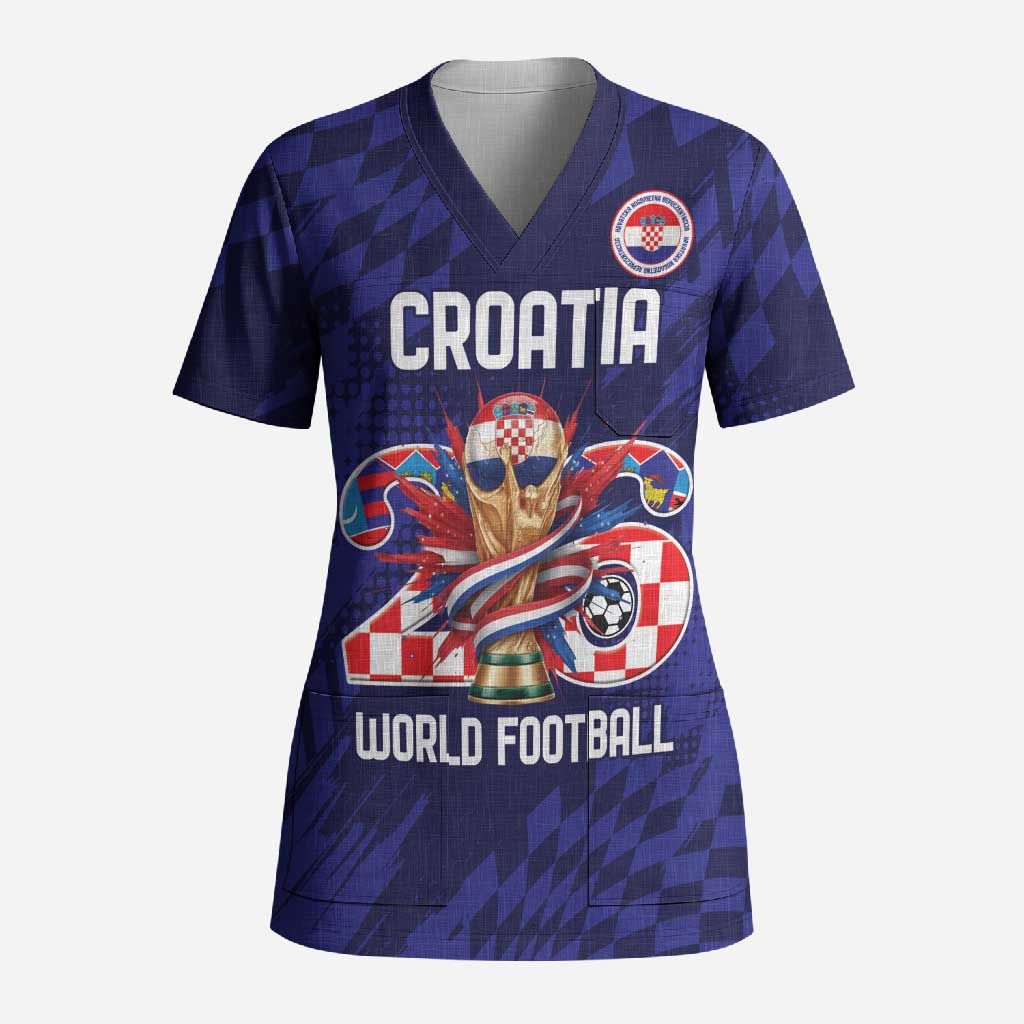 World Football Croatia 2026 Personalized Scrub Top Mala Zemlja Veliki Snovi