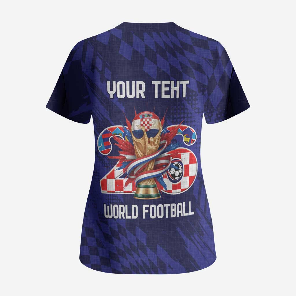 World Football Croatia 2026 Personalized Scrub Top Mala Zemlja Veliki Snovi