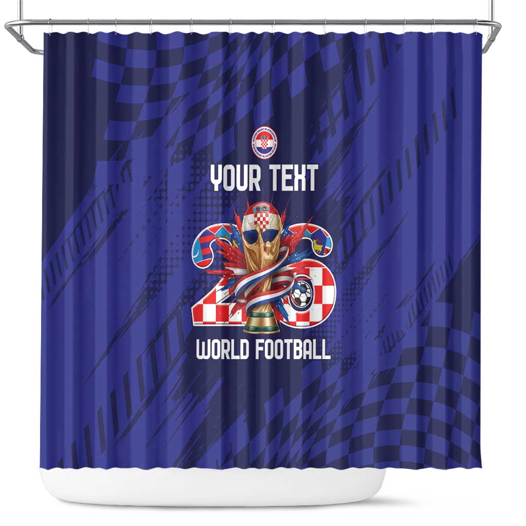 World Football Croatia 2026 Personalized Shower Curtain Mala Zemlja Veliki Snovi