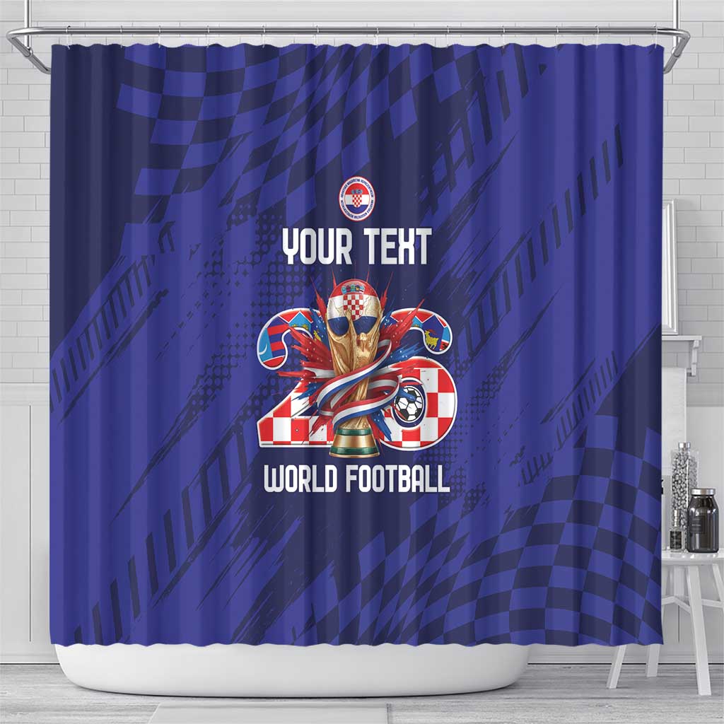 World Football Croatia 2026 Personalized Shower Curtain Mala Zemlja Veliki Snovi