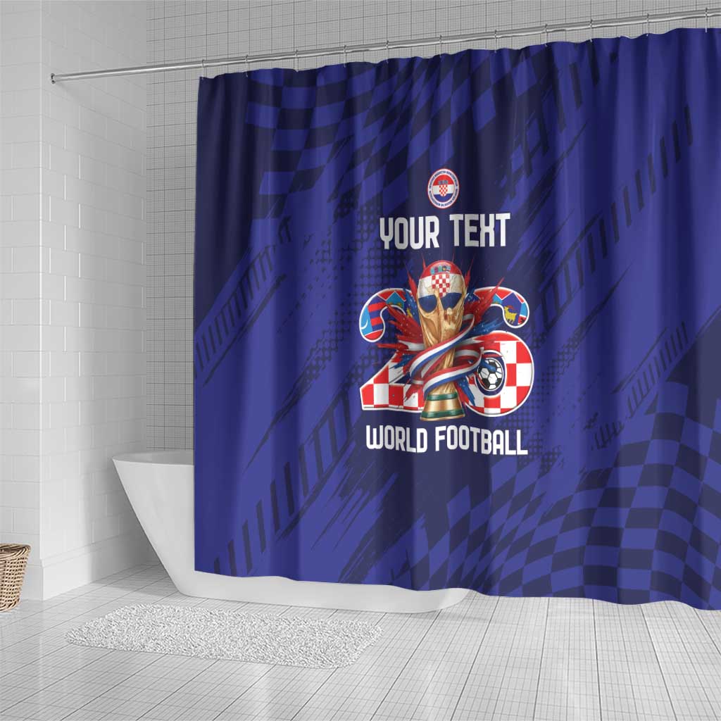 World Football Croatia 2026 Personalized Shower Curtain Mala Zemlja Veliki Snovi
