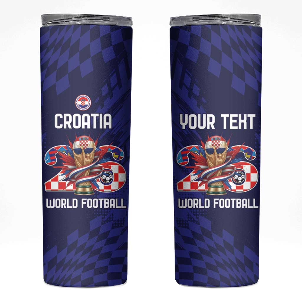 World Football Croatia 2026 Personalized Skinny Tumbler Mala Zemlja Veliki Snovi
