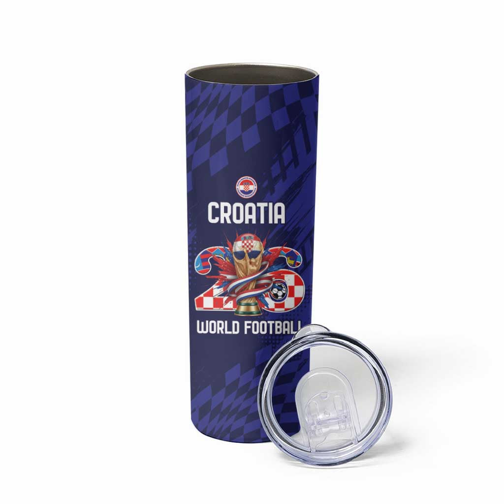 World Football Croatia 2026 Personalized Skinny Tumbler Mala Zemlja Veliki Snovi