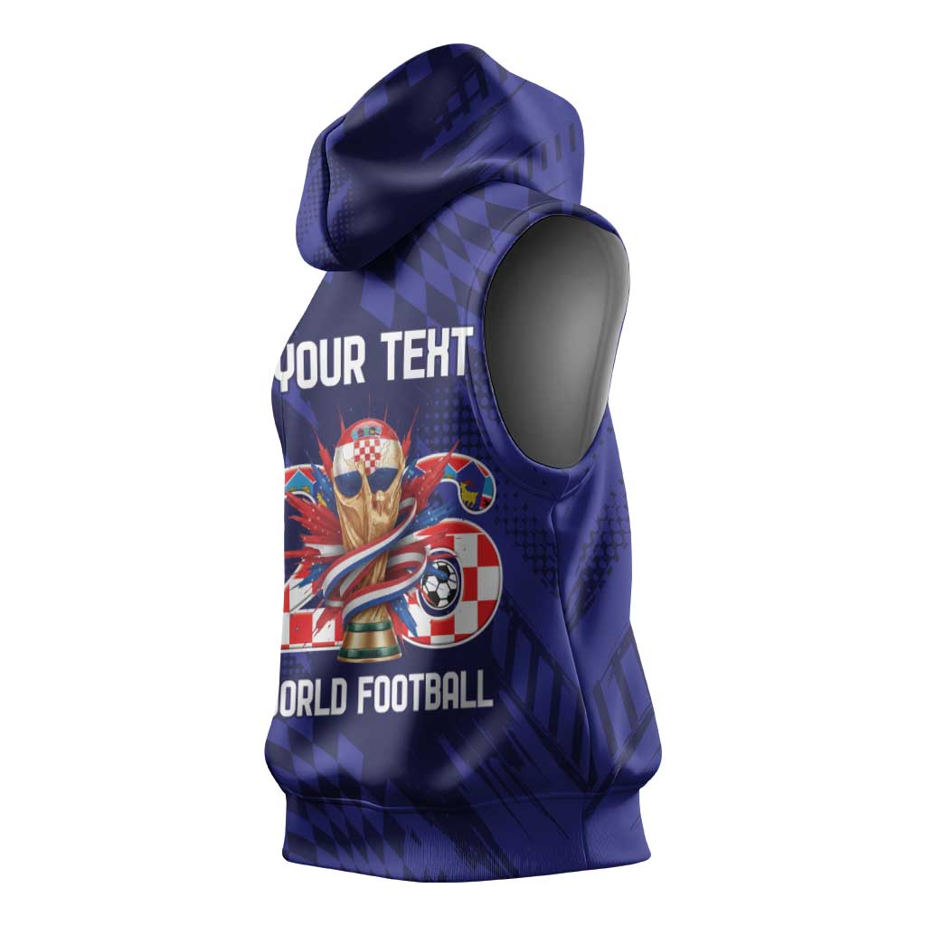 World Football Croatia 2026 Personalized Sleeveless Hoodie Mala Zemlja Veliki Snovi