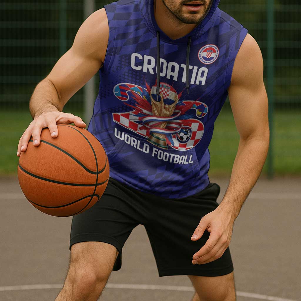 World Football Croatia 2026 Personalized Sleeveless Hoodie Mala Zemlja Veliki Snovi