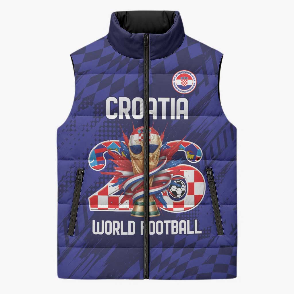 World Football Croatia 2026 Personalized Sleeveless Puffer Jacket Mala Zemlja Veliki Snovi